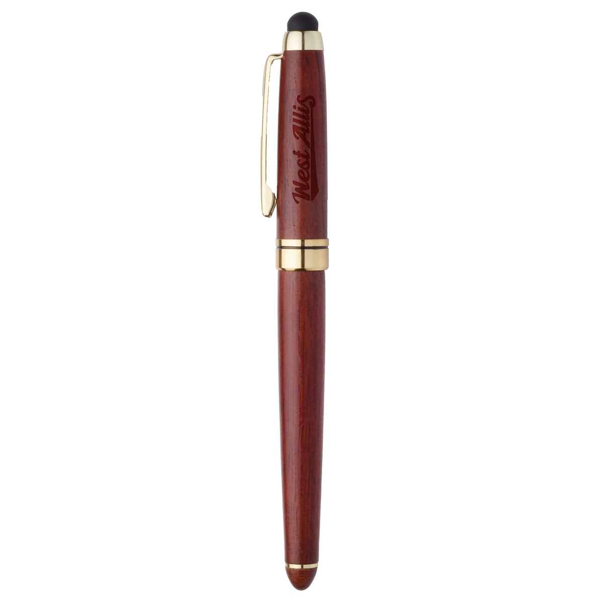 Rosewood Cap Off Rollerball Pen w/Stylus 1