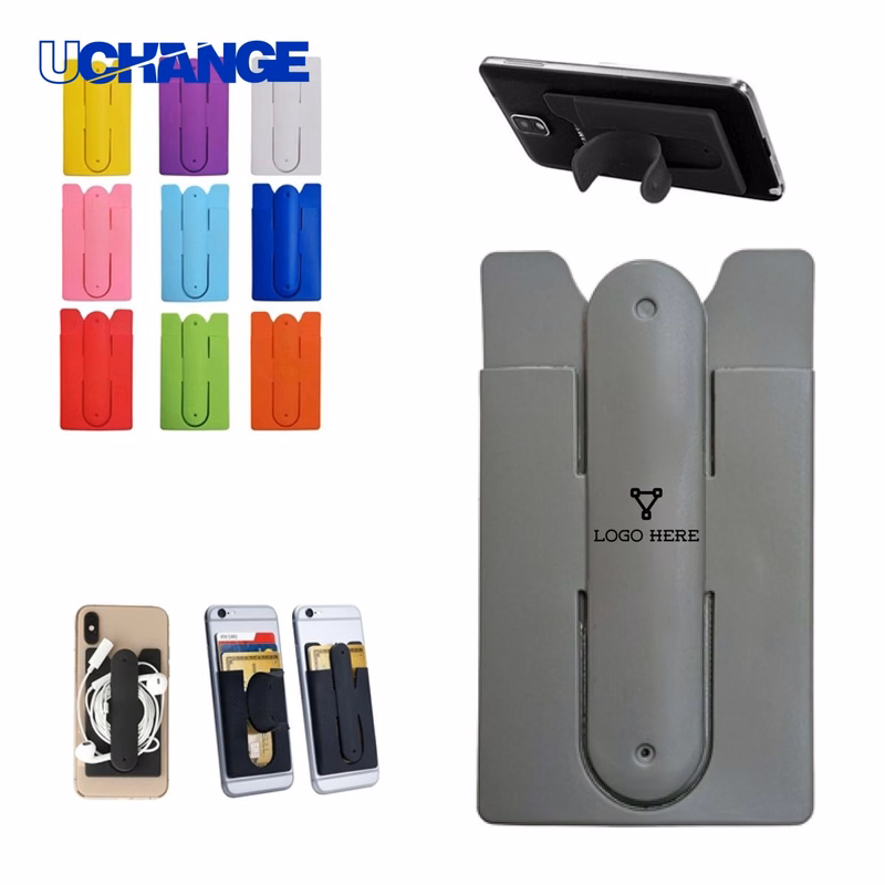 Stretchable Silicone Phone Wallet With Kickstand