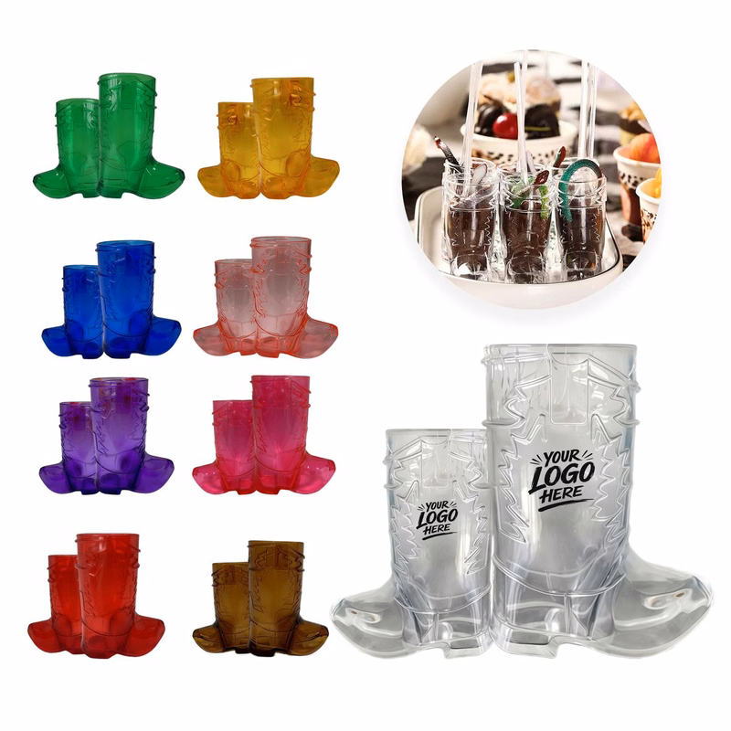 1oz Western Boot Shot Cup Reusable Mini Drinkware