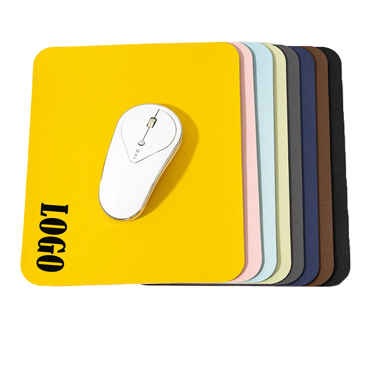 Portable Waterproof Travel PU Computer Mouse Mat MOQ50 1