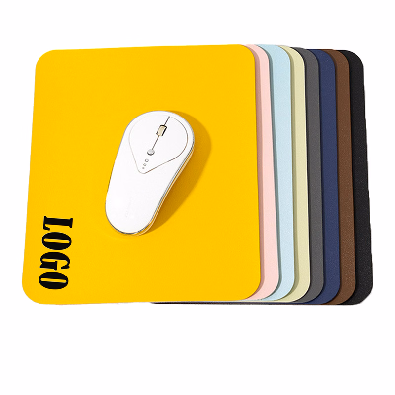 Portable Waterproof Travel PU Computer Mouse Mat MOQ50
