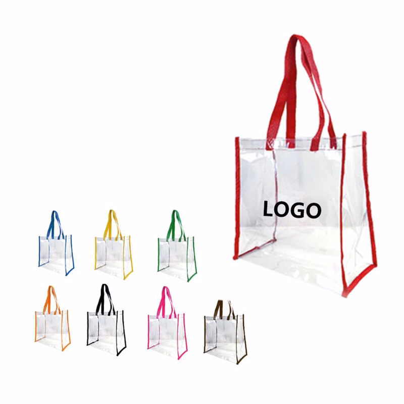 Pvc Transparent Clear Tote Shopping Bag