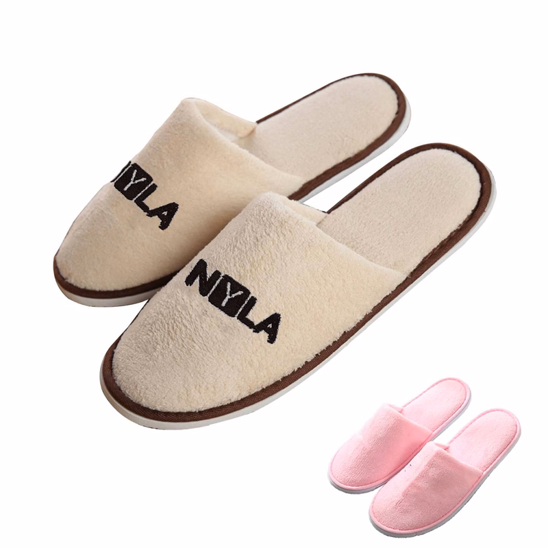 Indoor Thicken Coral Velvet Slippers for Hotel and Home