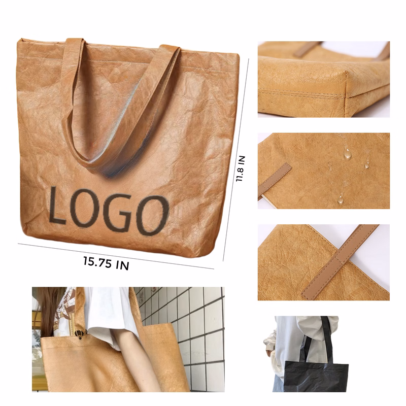 MOQ 10 PCS DuPont Paper Handbag