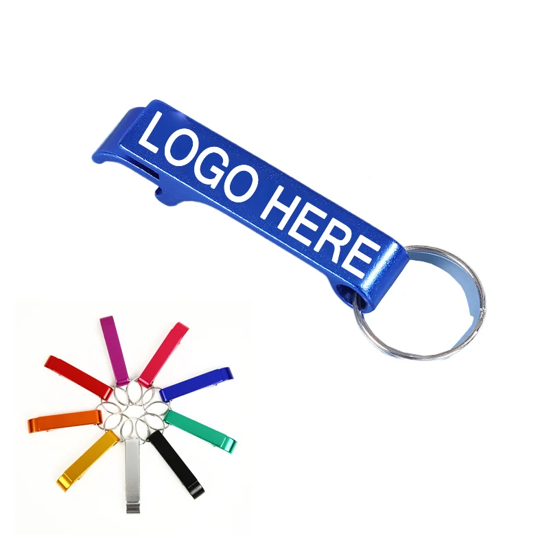 Custom Aluminum Alloy Keychain & Bottle Can Opener 2 in 1 1