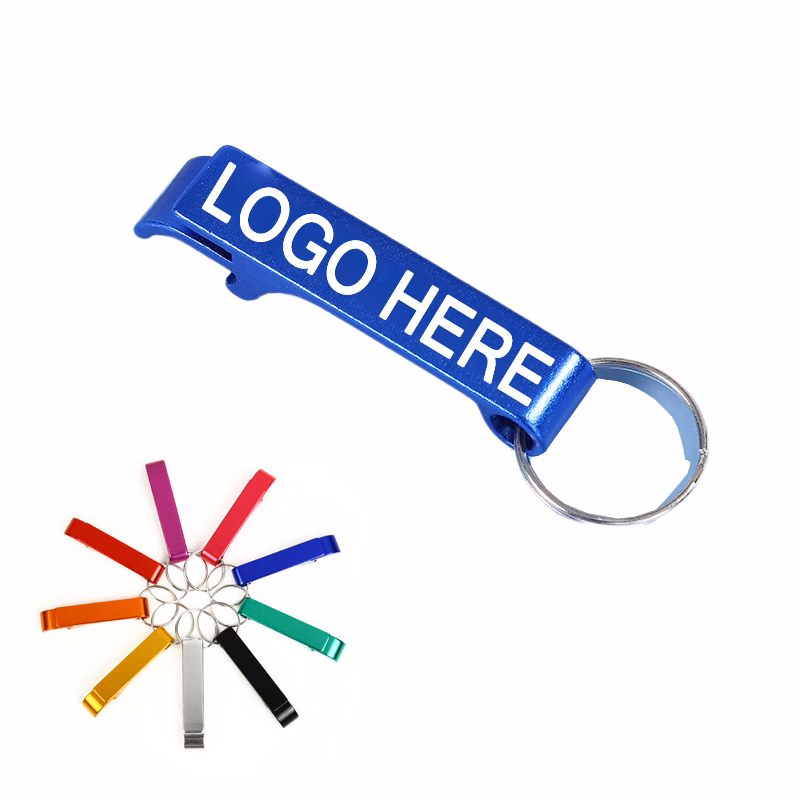 Custom Aluminum Alloy Keychain & Bottle Can Opener 2 in 1
