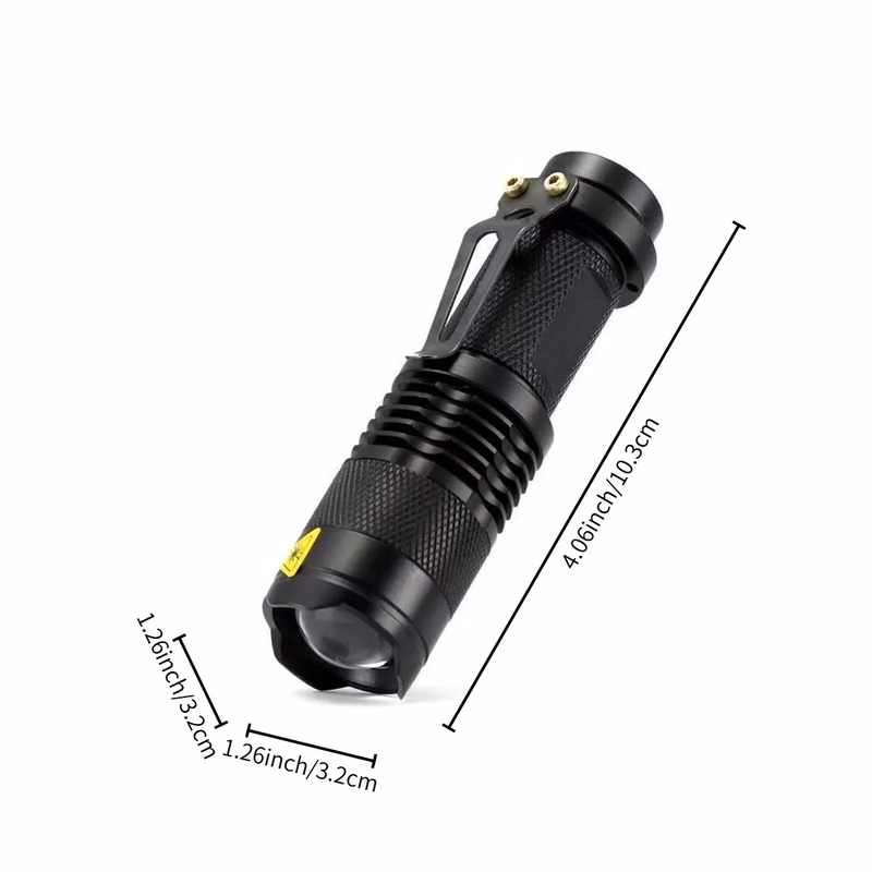 Compact LED Zoom Flashlight for Outdoor