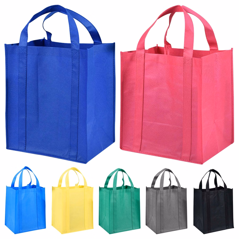 Non-woven Reusable Grocery Tote Bag With PE Bottom Board