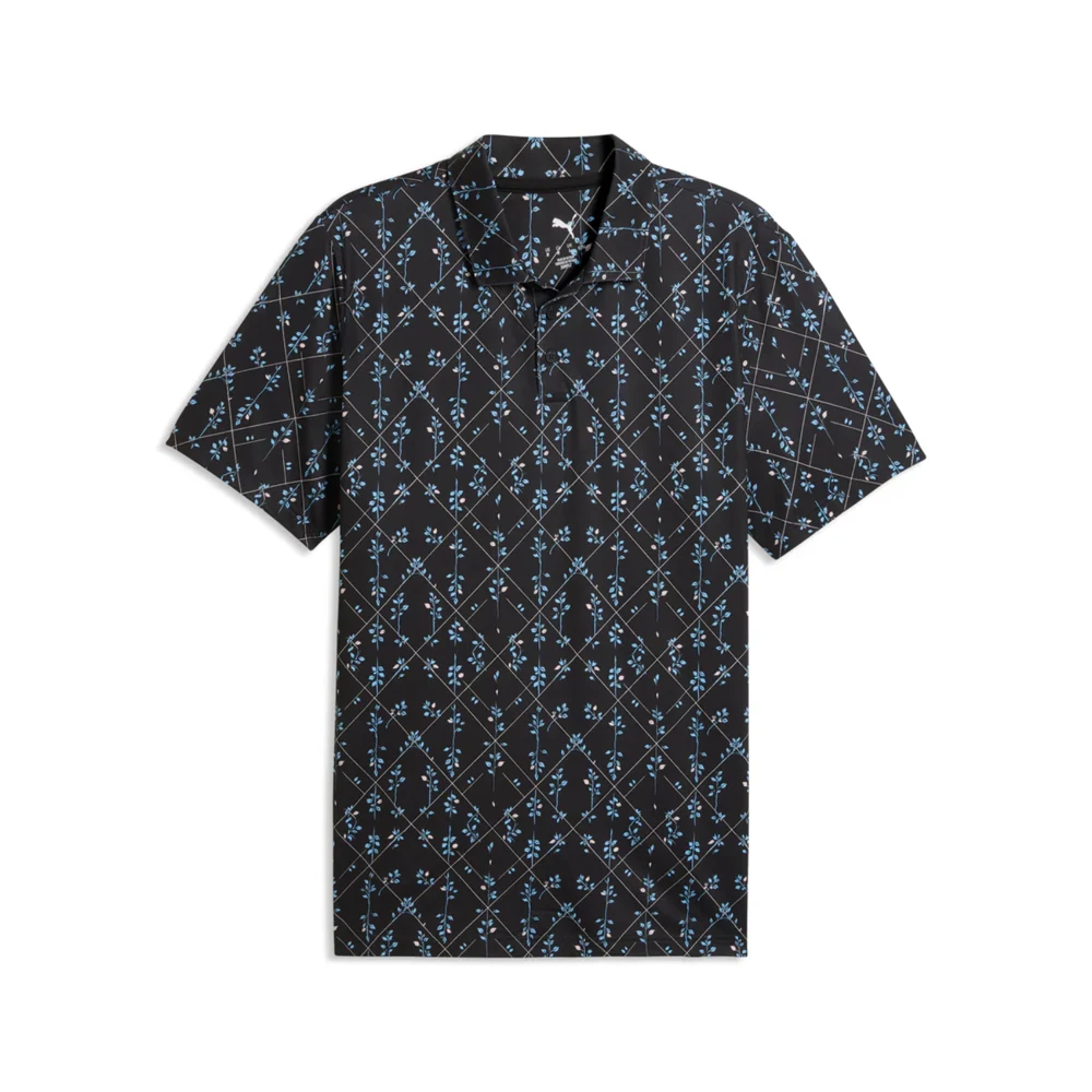 PUMA® Men's CLOUDSPUN Argyle Bloom BN Golf Polo with UPF 40+ Protection 1