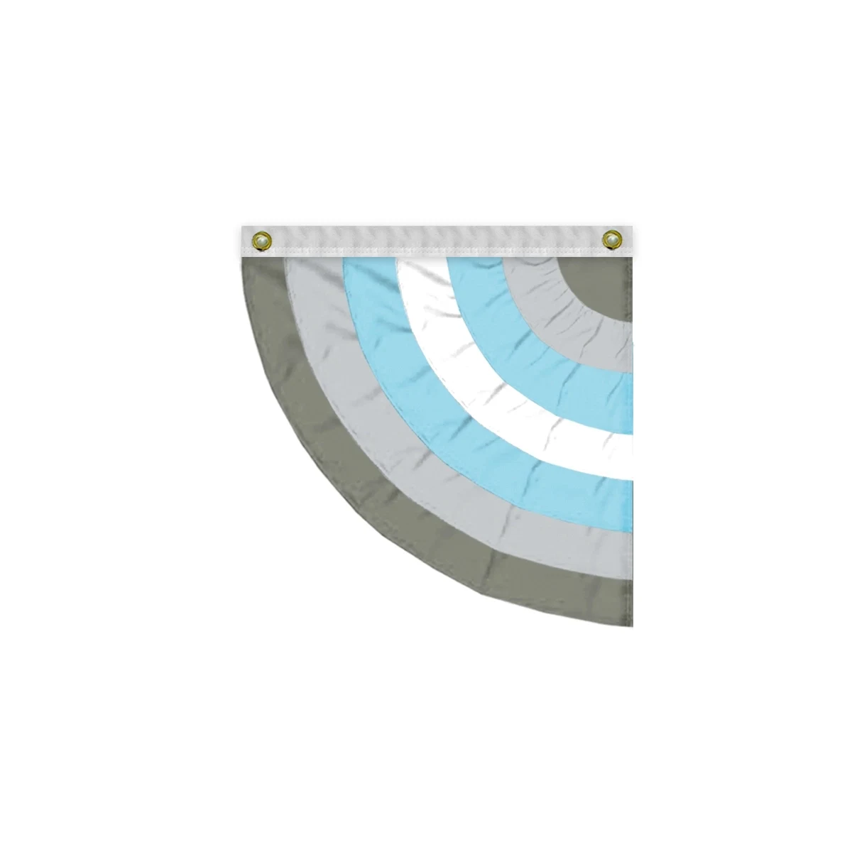3'x3' Demiboy Pleated Half Fan- Left Side 1