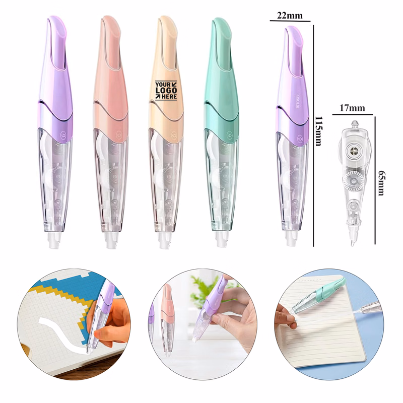 Aesthetic Cute Retractable Out Correction Refillable White Tape Pen