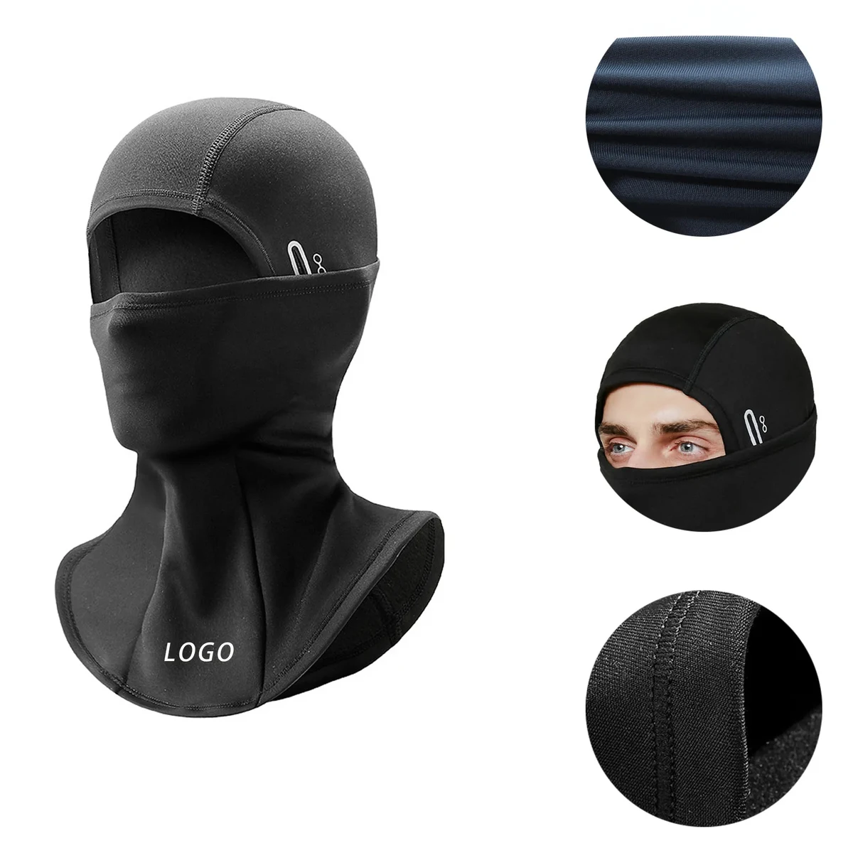 Polyester Fiber Ski Mask With Logo For Skiing, Skating 1