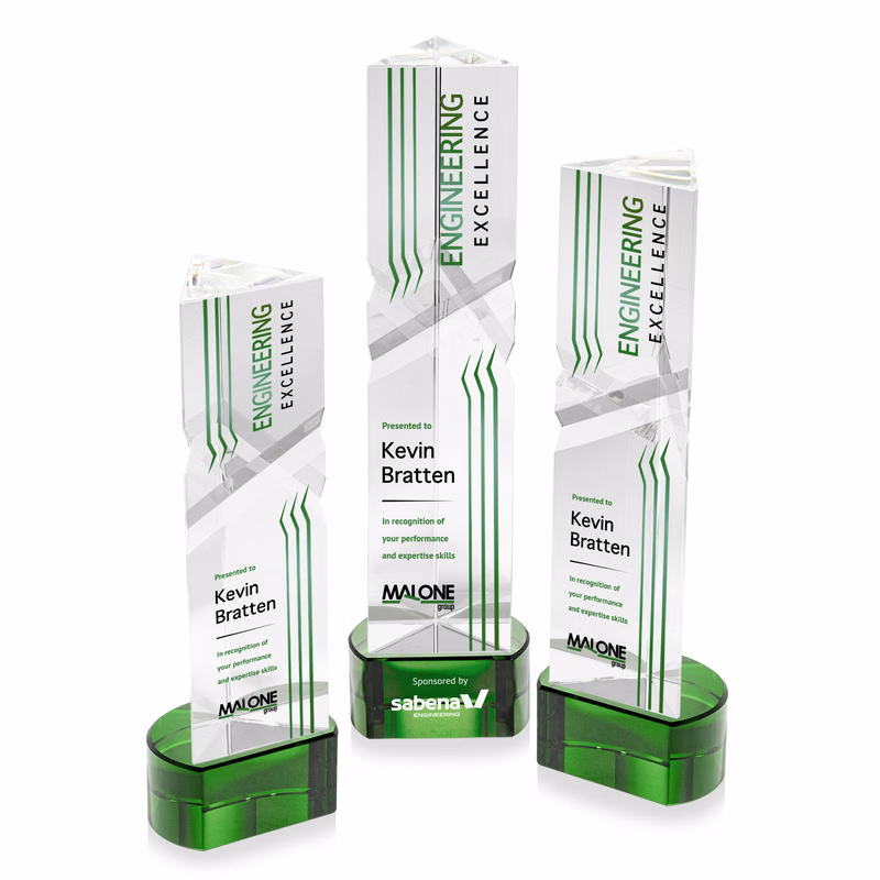 Oakham VividPrint™ Award on Paragon Base - Green