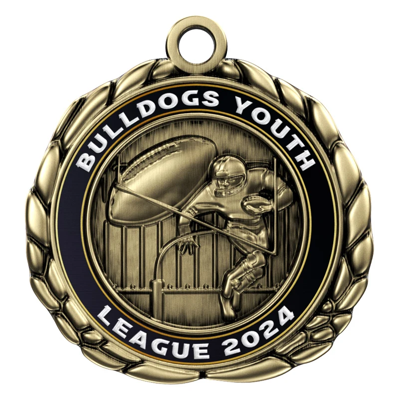Express Vibraprint™ Football Quali-Craft Medallion (2-1/2") 1