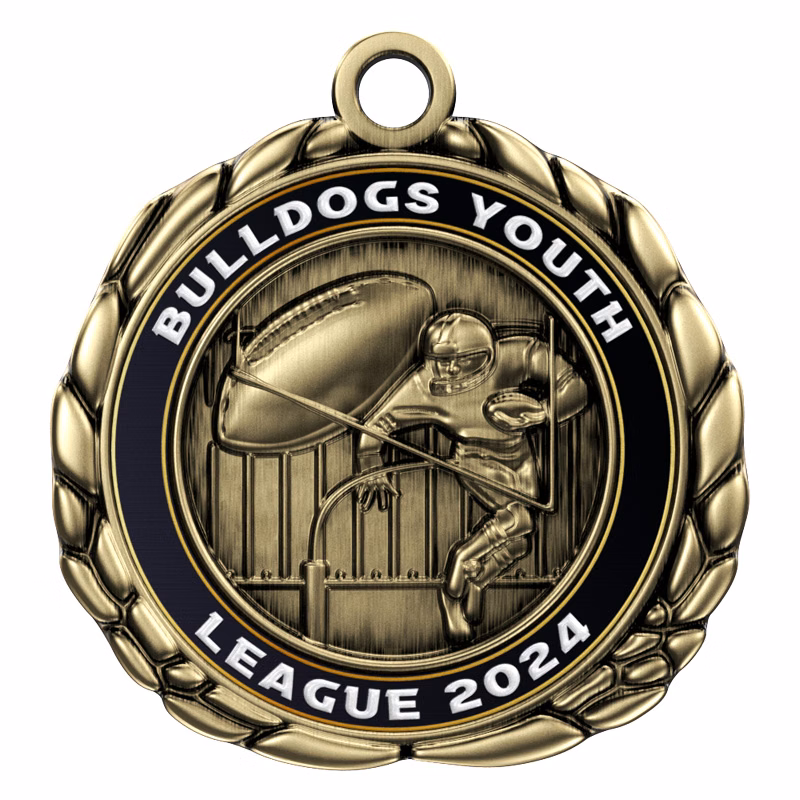 Express Vibraprint™ Football Quali-Craft Medallion (2-1/2")