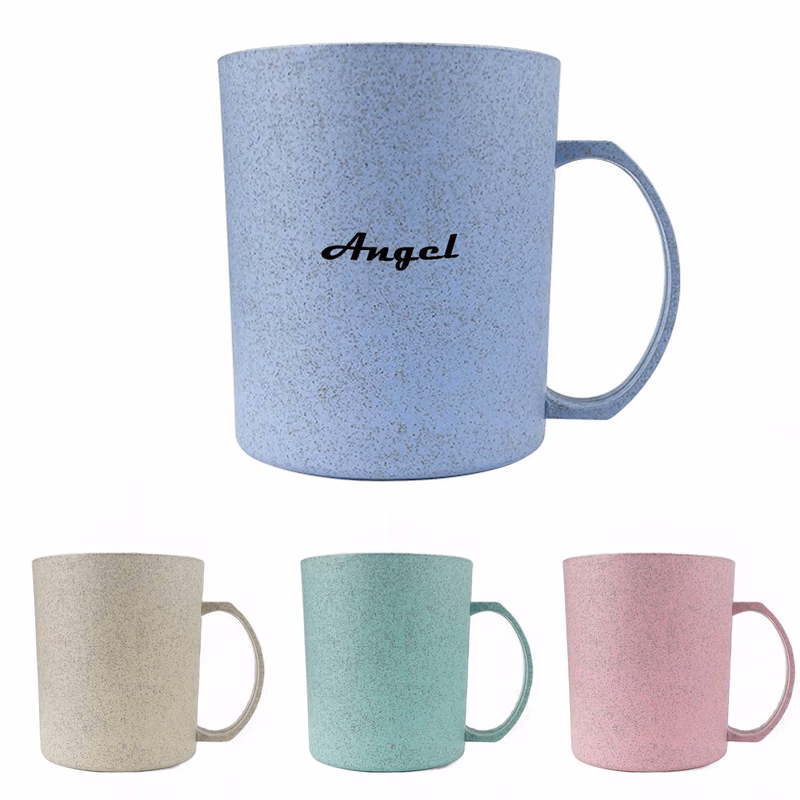 14 OzPlastic Biodegradable Wheat Couple Toothbrush Mug Cups