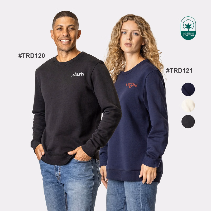 TERRA THREAD® - Men's Organic Cotton Sweatshirt Sustainable GOTS & Fair Trade Certified