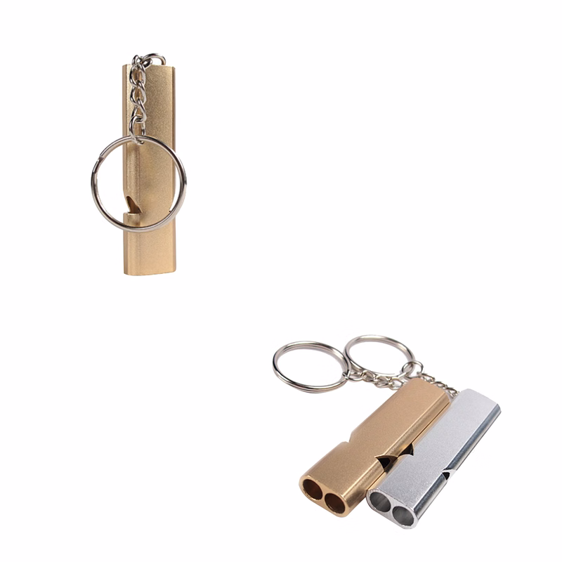 Aluminum Double Pipes High Frequency Rescue Whistle