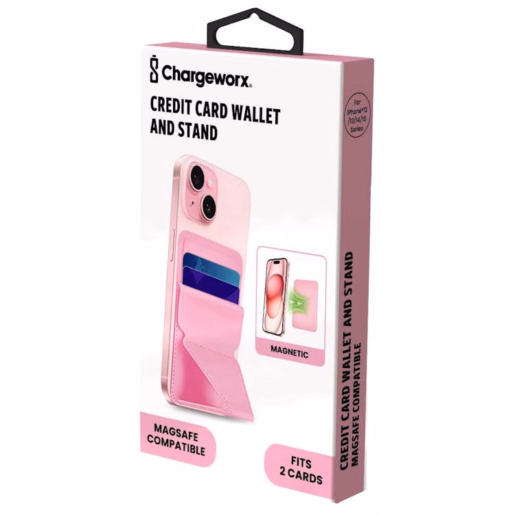 MagSafe Credit Card Phone Case Holder - Pink