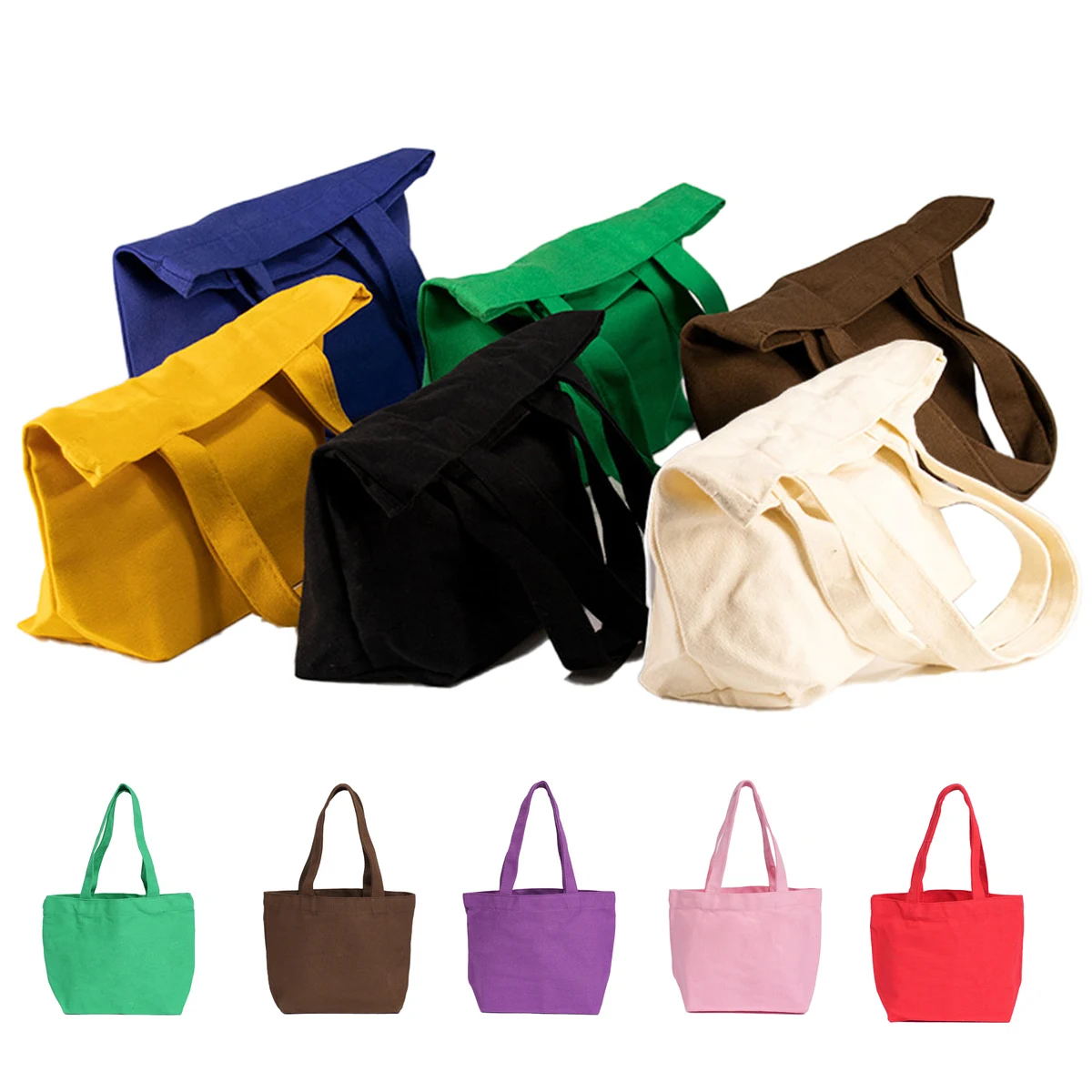 Canvas Handle Tote Bags, custom tote bag with logo imprint 1