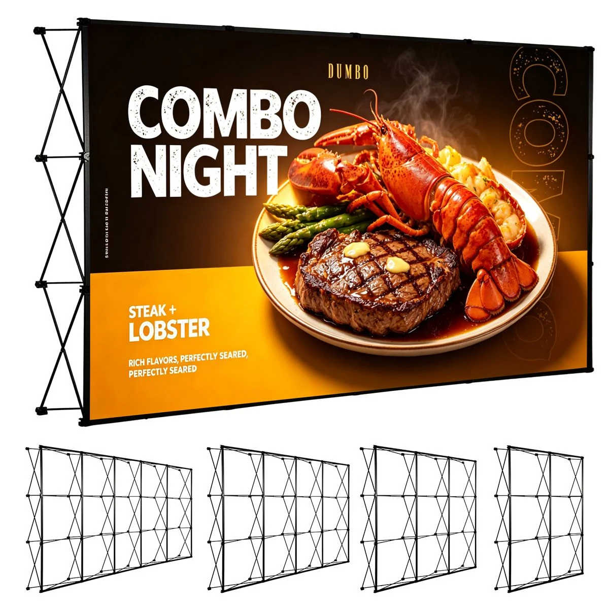 Foldable Portable Wire Mesh Display Rack 1