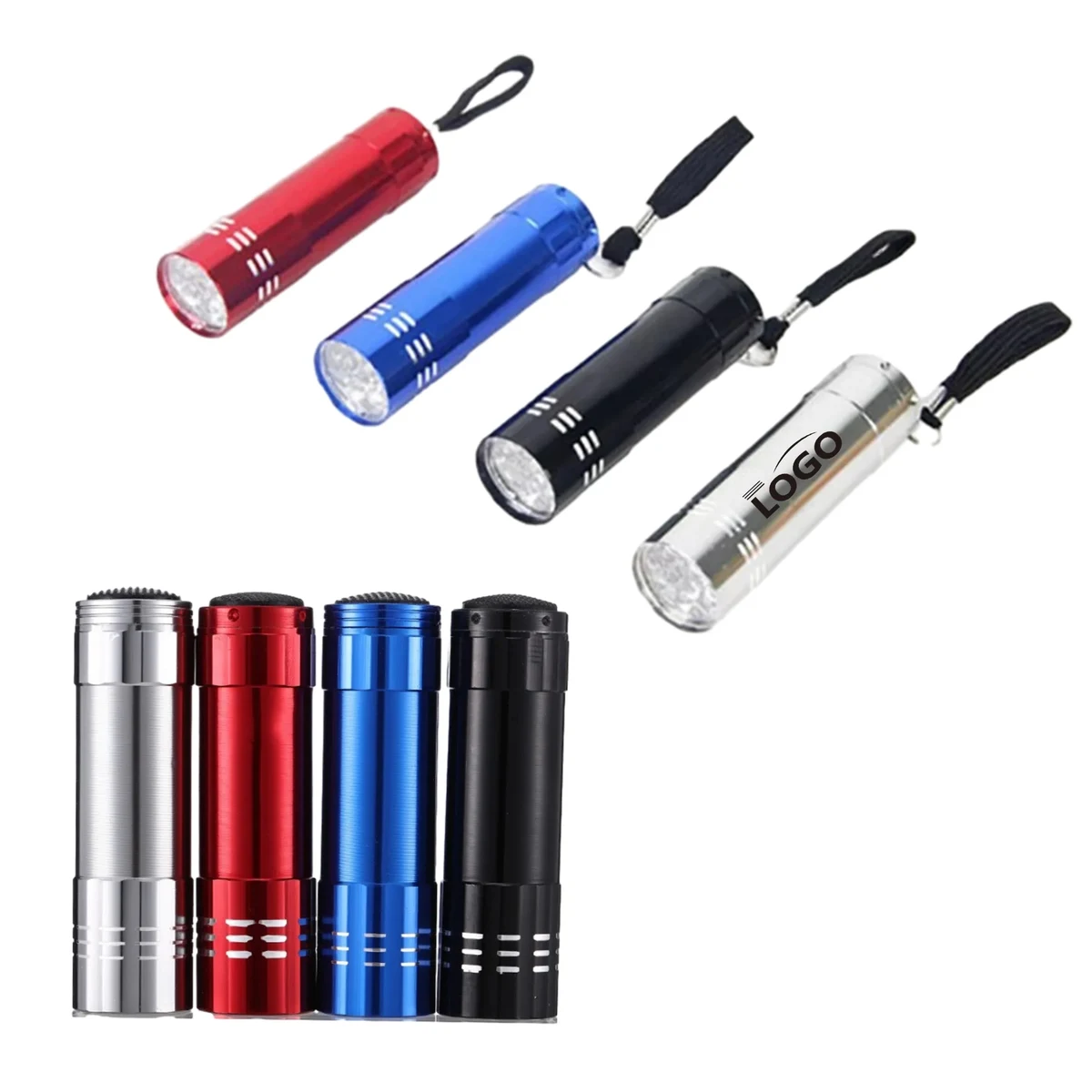 9 LED Light White Flashlight MOQ 100PCS 1