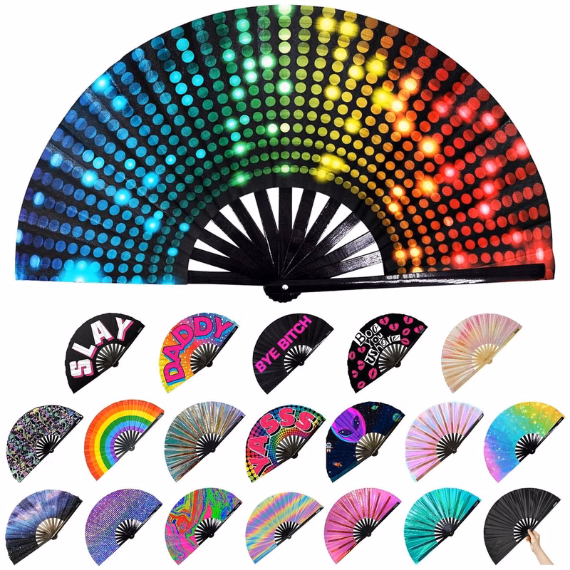 Holiday party rainbow fan