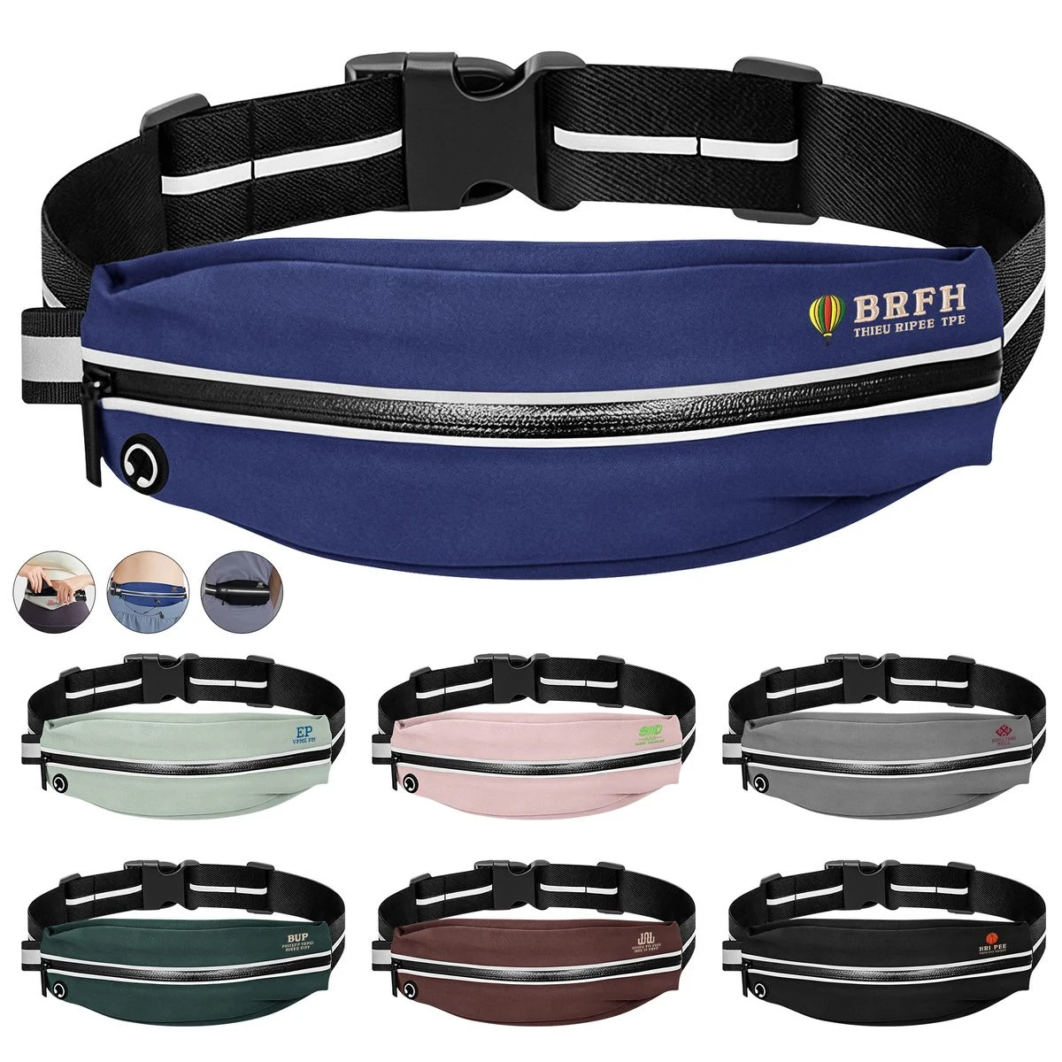 7.5 Inch Waterproof Adjustable Sports Waist Bag (24"-52") 1