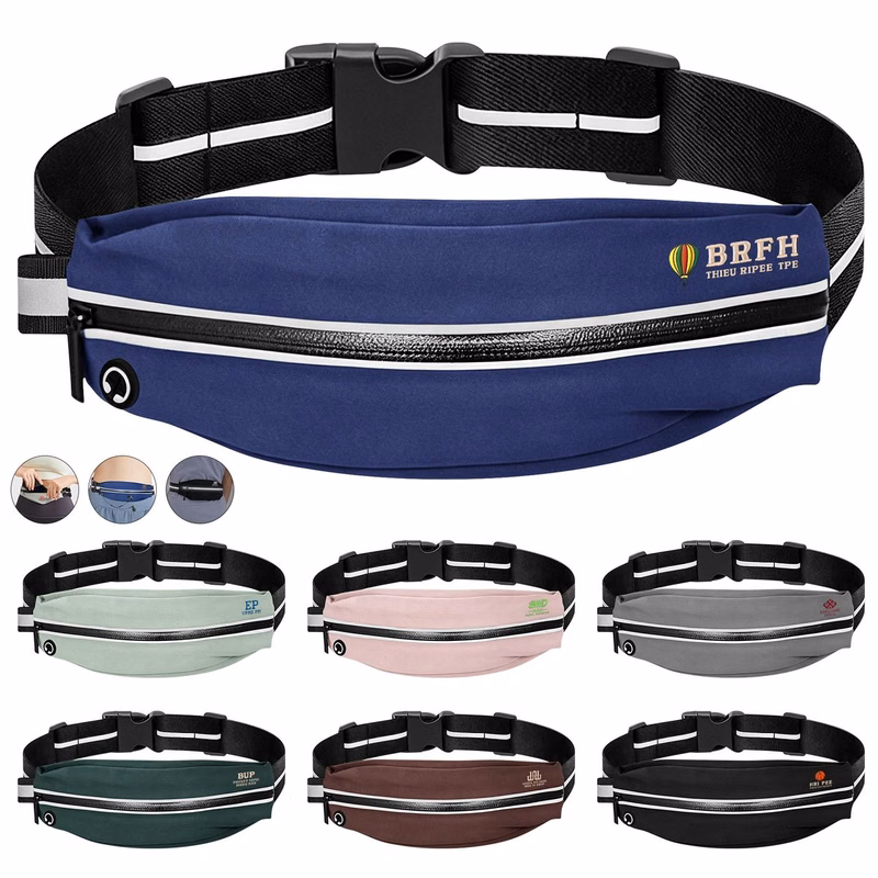 7.5 Inch Waterproof Adjustable Sports Waist Bag (24"-52")