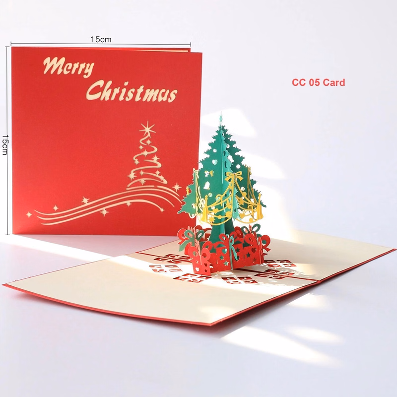 Assorted 3D Pop Up Merry Christmas Greeting Card