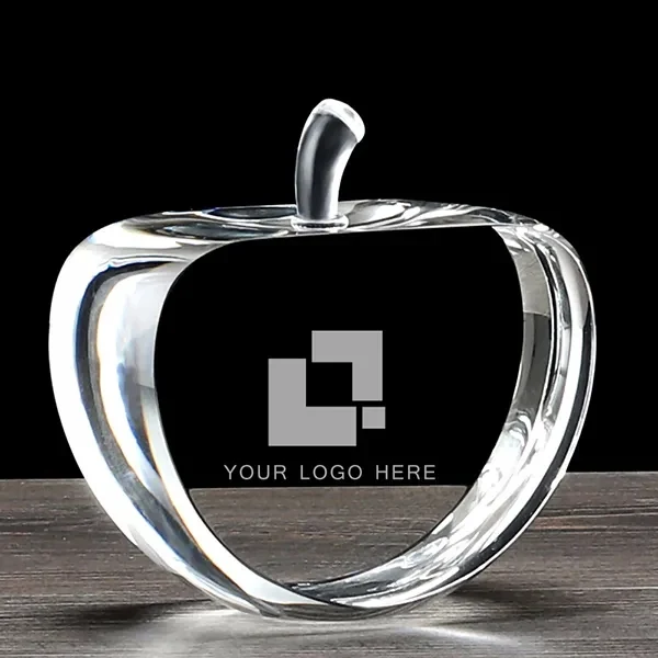 Crystal apple paperweight 1