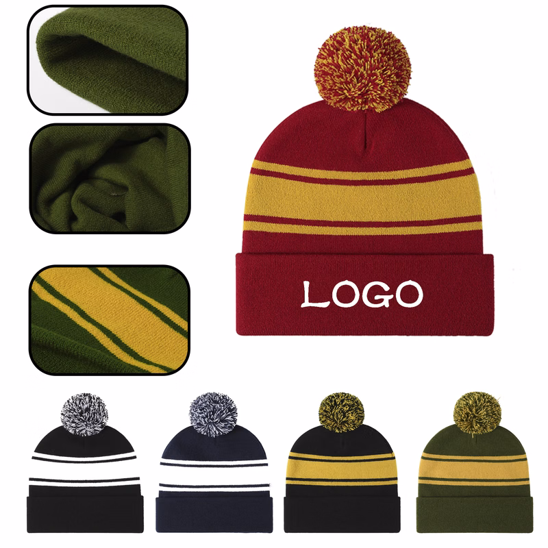 MOQ 20 PCS Striped Winter Hat