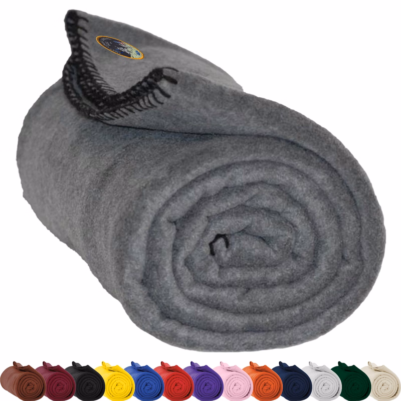Polar Fleece Blankets w/ Custom Imprint USA Decorated (50" x 60")