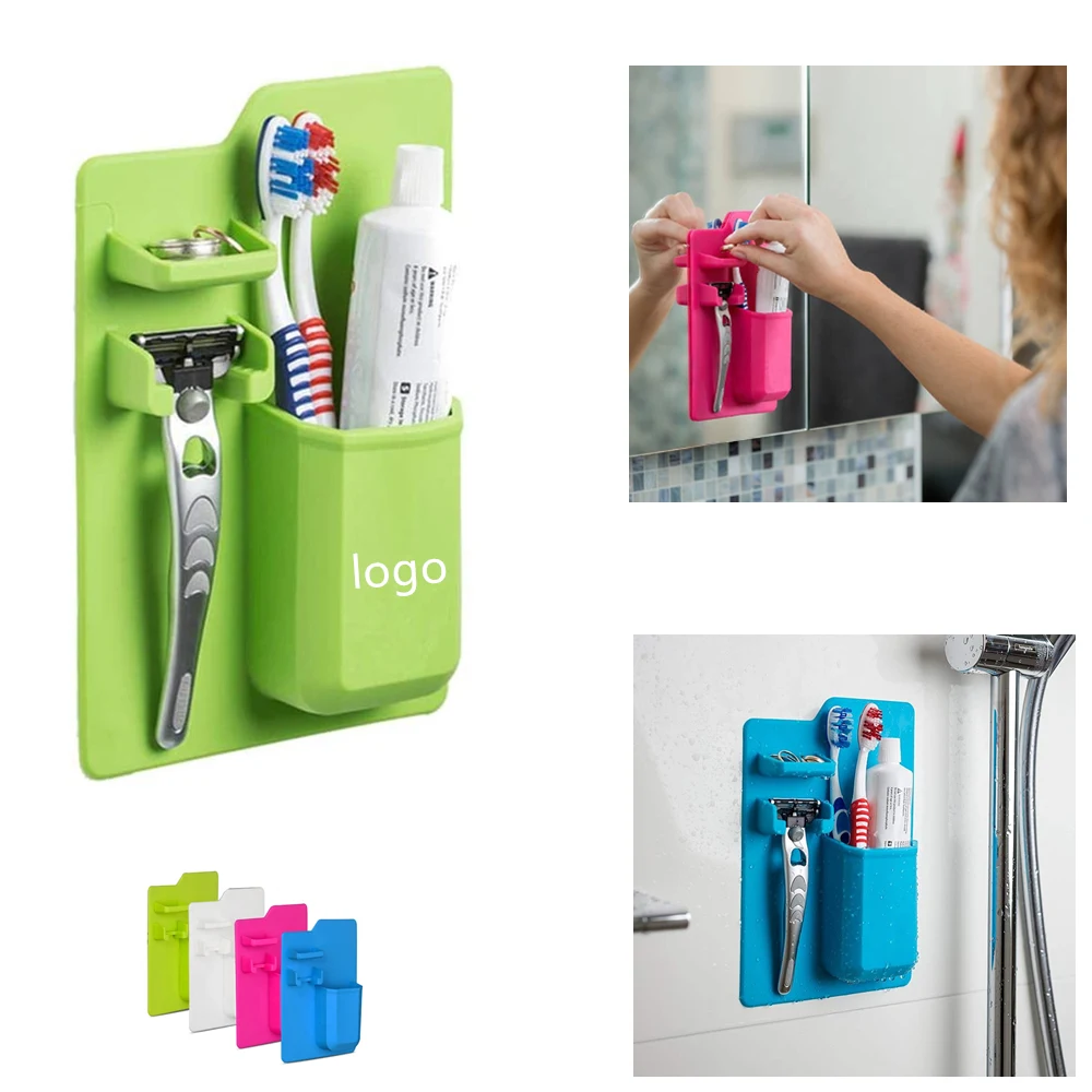 Silicone Toothbrush Razor Storage Wall Wash Set 1