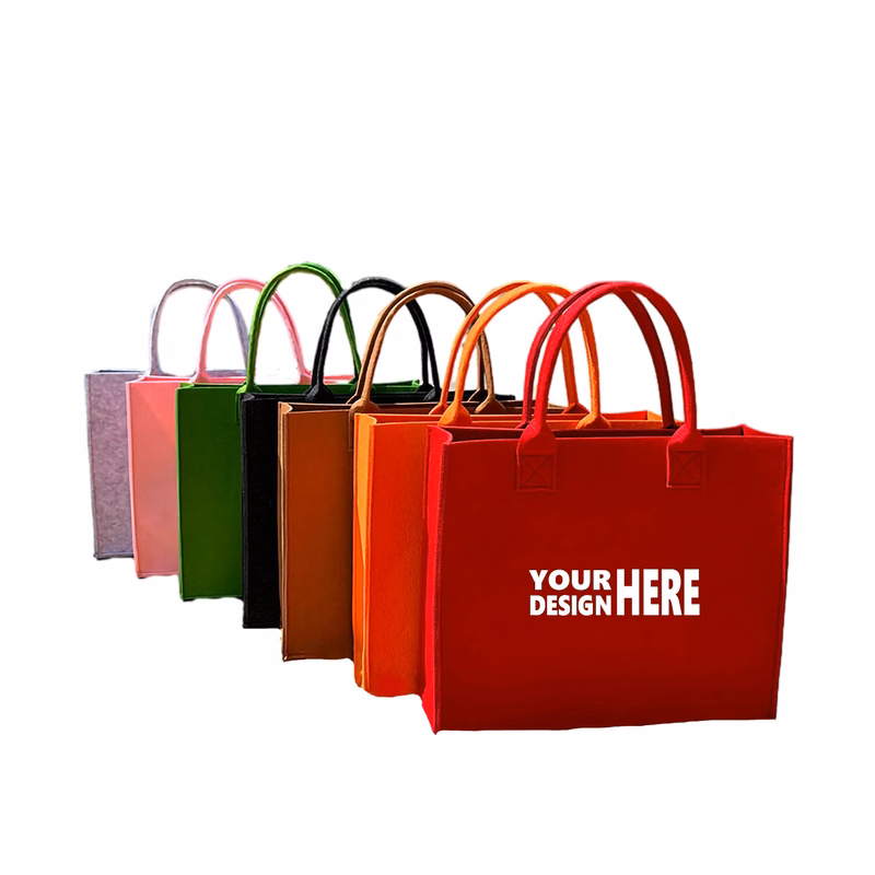 MOQ 100PCS Large Capacity Felt Bag