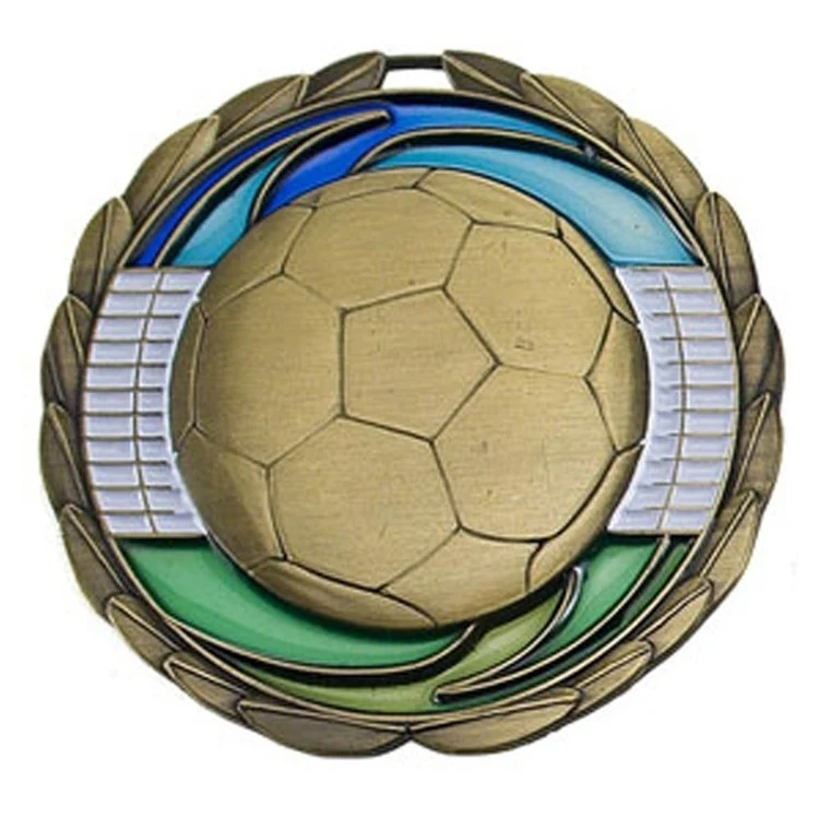 Soccer Color Epoxy Medallion (2-1/2") 1