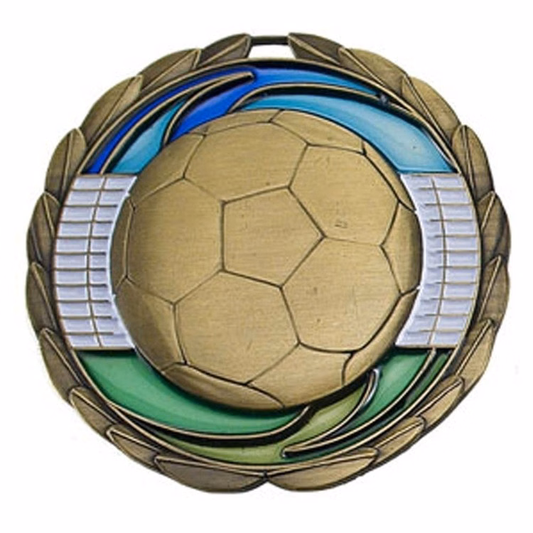 Soccer Color Epoxy Medallion (2-1/2")