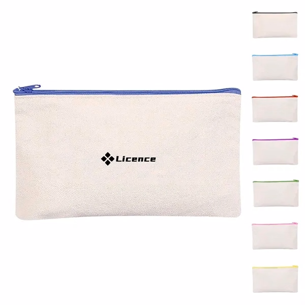 Custom 10 oz Canvas Pencil Pouch with Zipper — Office Organization & Gifting Essential