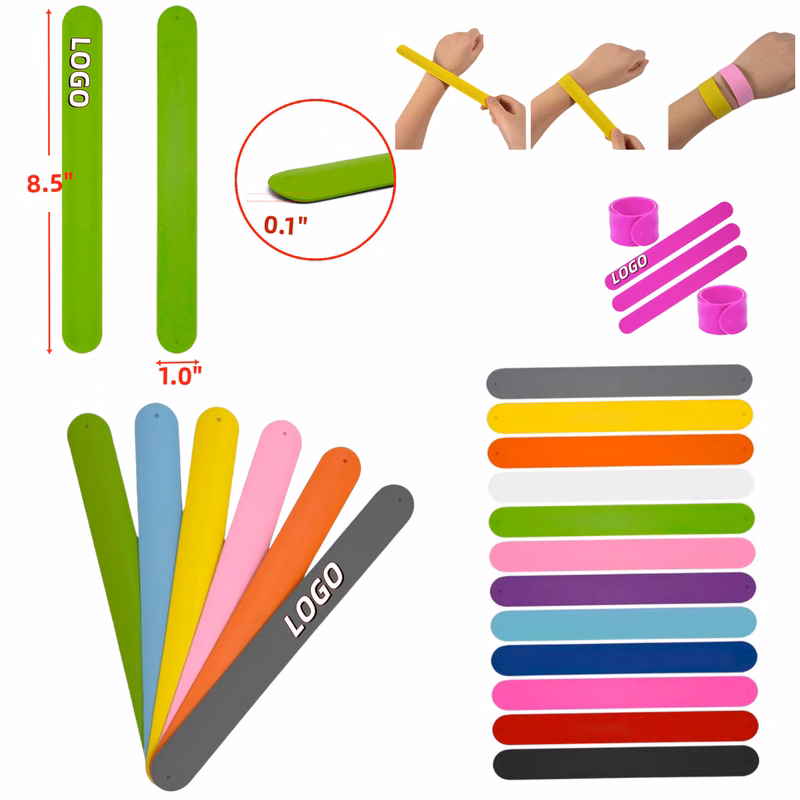 Hand Decoration Clap Bracelet Snap Band Silicone Promo Gift