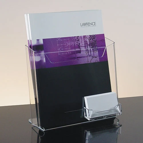 Single Pocket Brochure Holder with Business Card - 8.5w 1