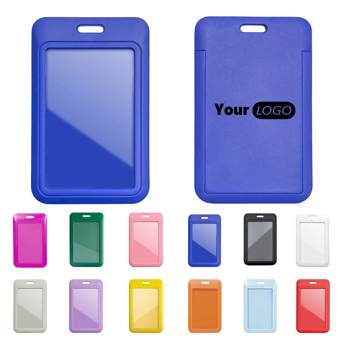 Vertical Sliding ID Badge Plastic Holder 1