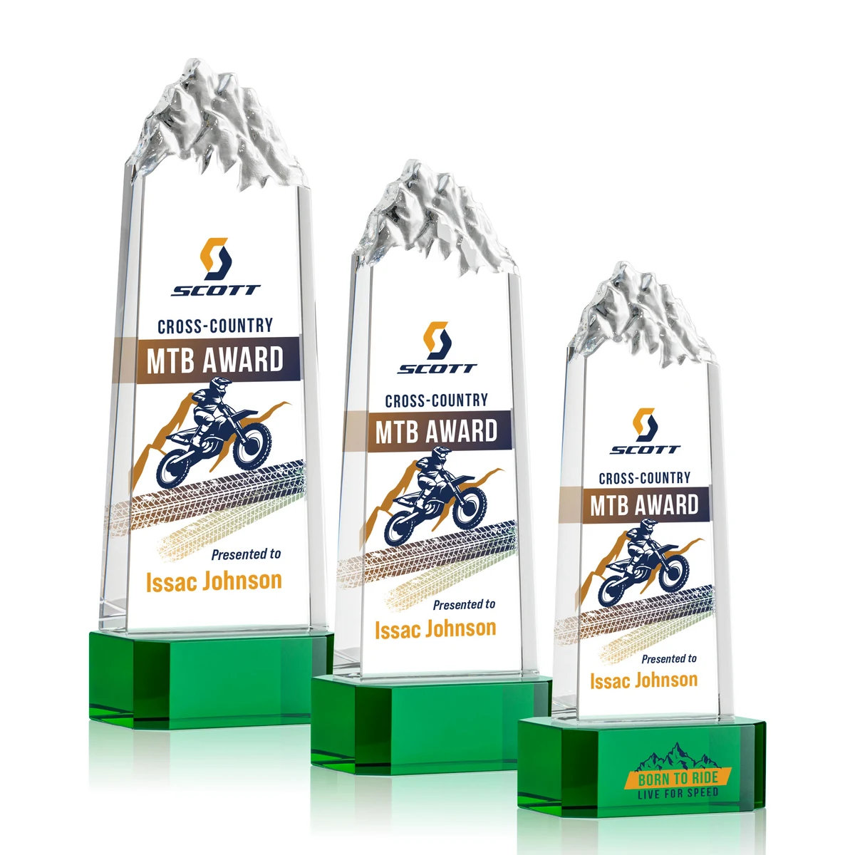 Himalayas VividPrint™ Award on Base - Green 1