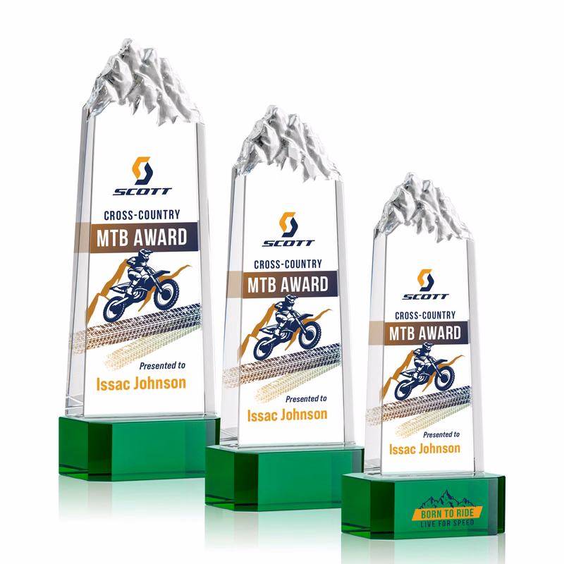 Himalayas VividPrint™ Award on Base - Green