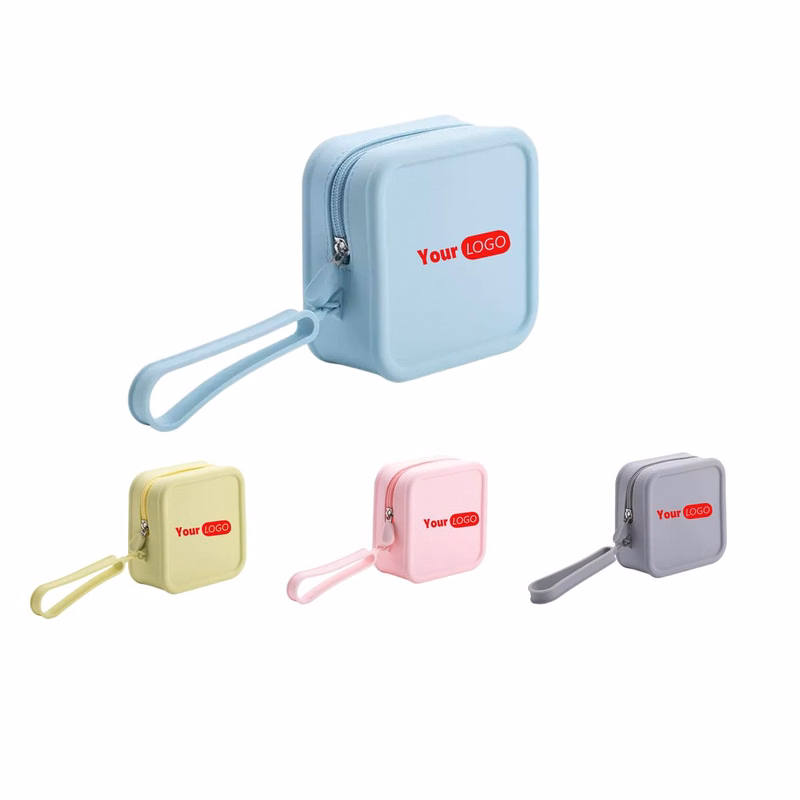Silicone Cosmetic Pouch With Handle Strap