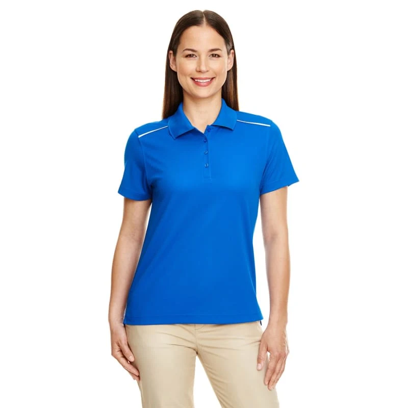 CORE365 Ladies' Radiant Performance Piqué Polo With Reflective Piping 1