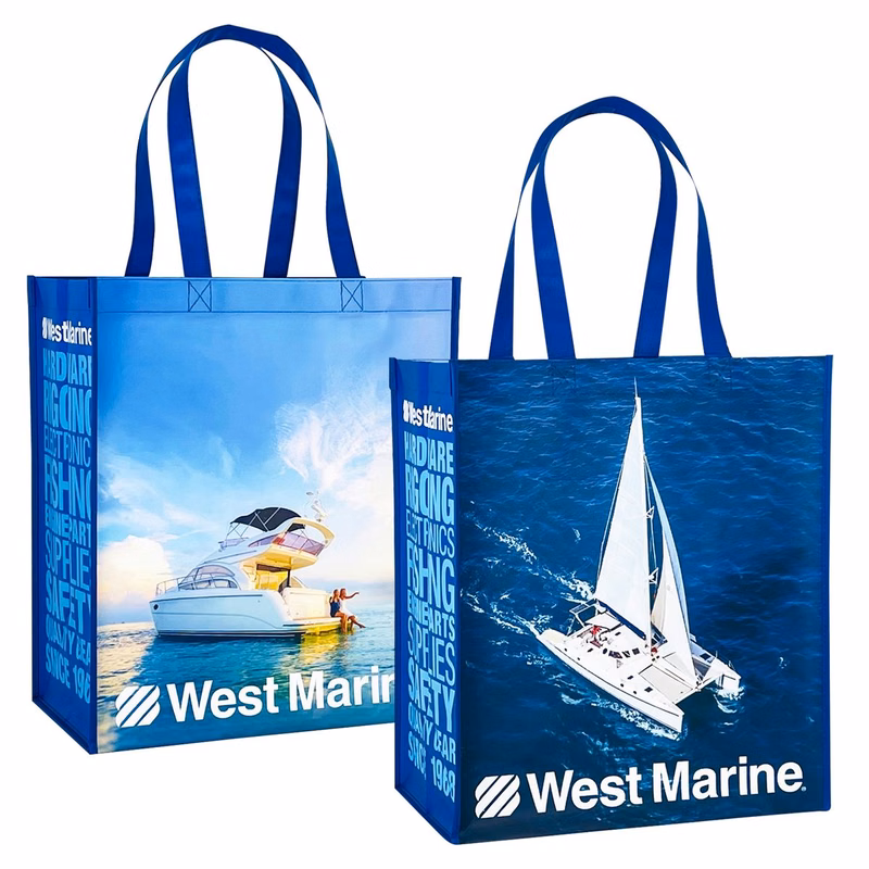 Custom 135g Laminated Non-Woven PP Tote Bag 13"x15"x8"