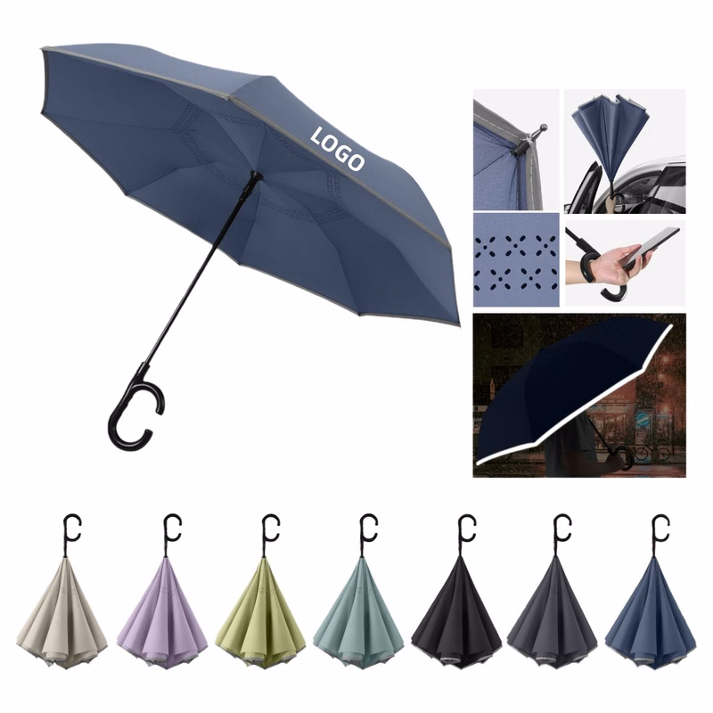 Durable Alloy Rod Double Reverse Umbrella