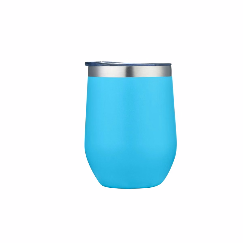 Endura 12 oz Light Blue Double Wall SS Vacuum Wine Cup