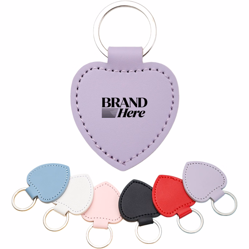 Leather Heart-Shape Keychain