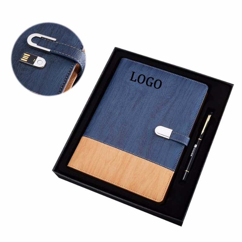 Notebook w/Power Bank & Flash Drive/Pen Gift Set